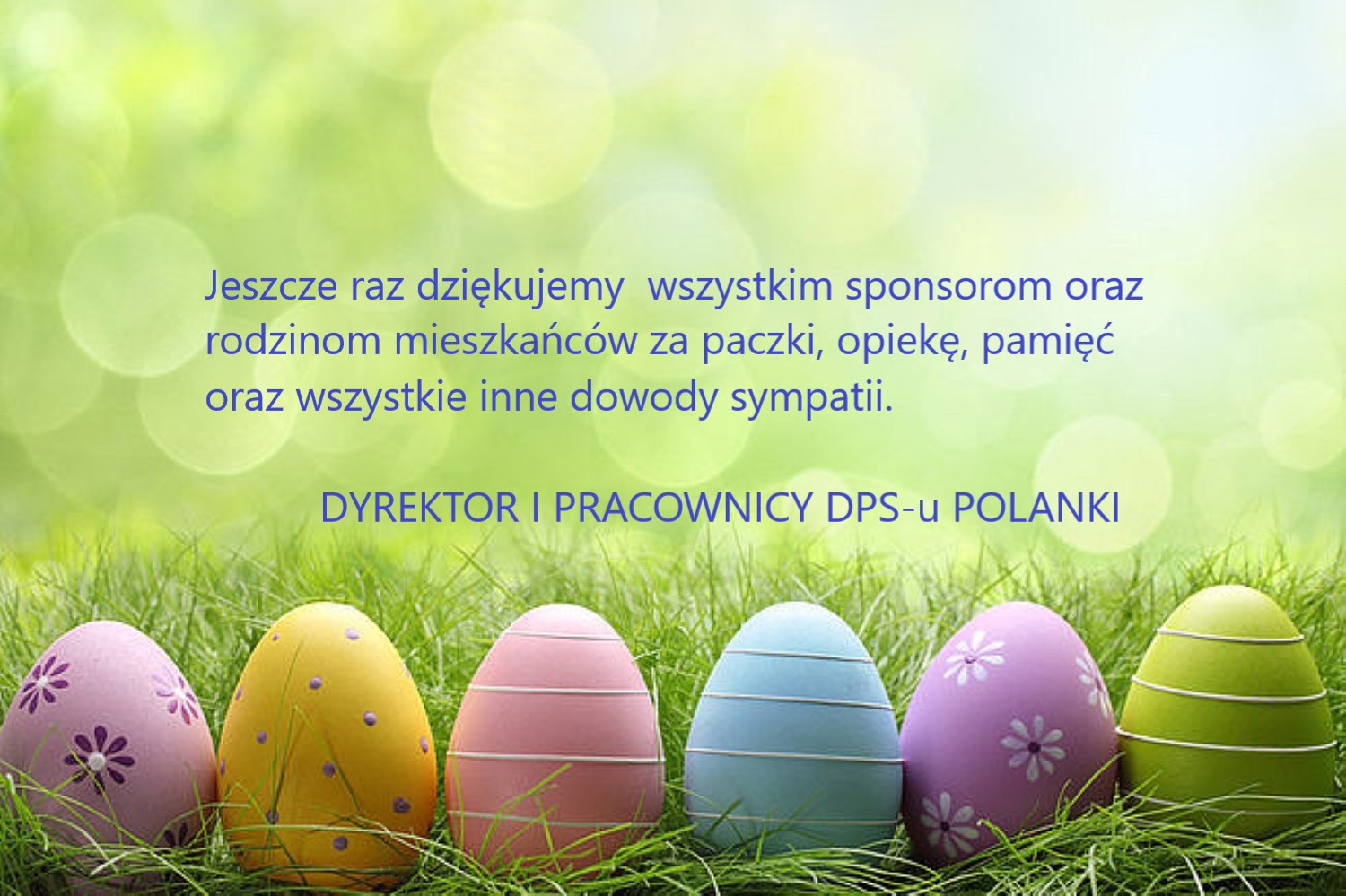 Podziękowania za paczki